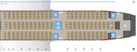 Seat Map Kenya Airways Boeing B787.
